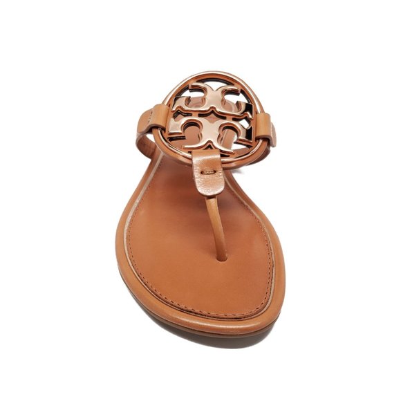 Tory Burch Metal Miller Leather Sandals in Tan - Picture 2 of 9
